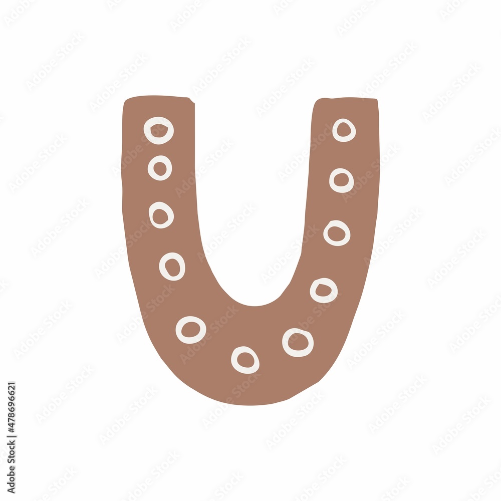 Vector Illustration of letter U. Flat icon Vector Illustration of letter U. Flat icon
