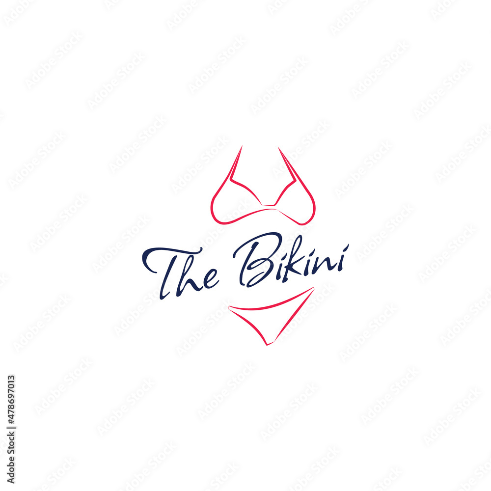 The Bikini Wear Logo Design Vector Template The Bikini Wear Logo Design Vector Template