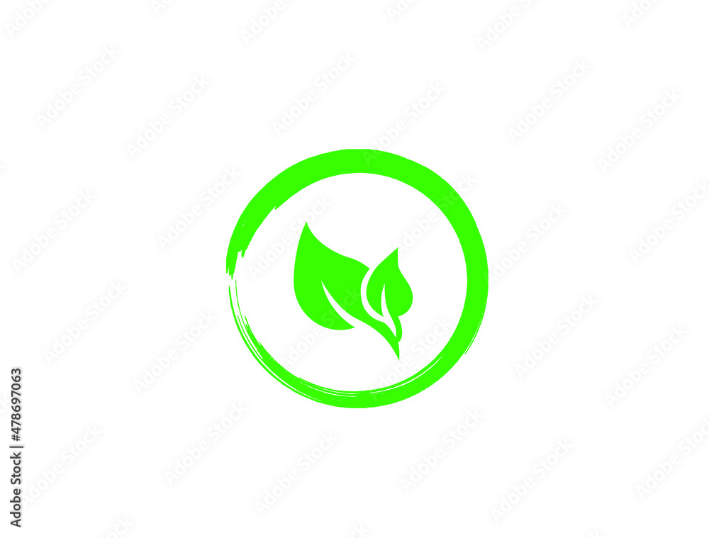 Obraz premium abstract green leaves set vector 