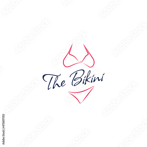 The Bikini Wear Logo Design Vector Template
