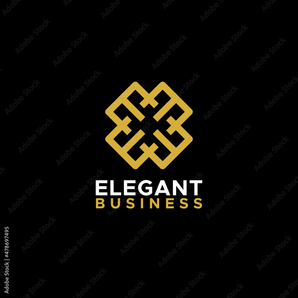 Obraz premium Elegant Luxury Pattern Motif Initials E EE logo design inspiration