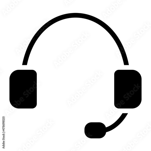 headphone glyph icon