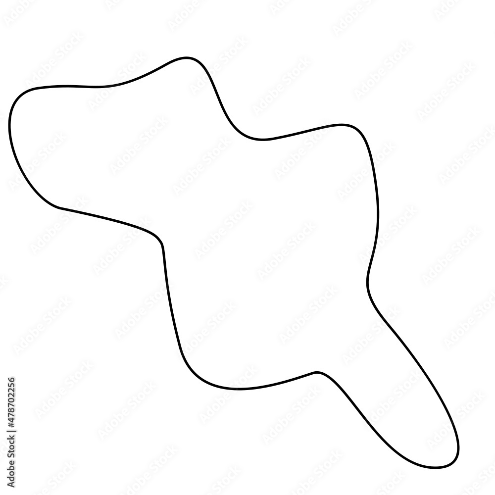 Obraz premium Abstract Organic Outline Blob 