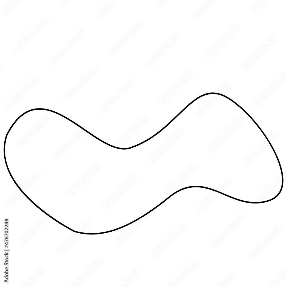 Obraz premium Abstract Organic Outline Blob 