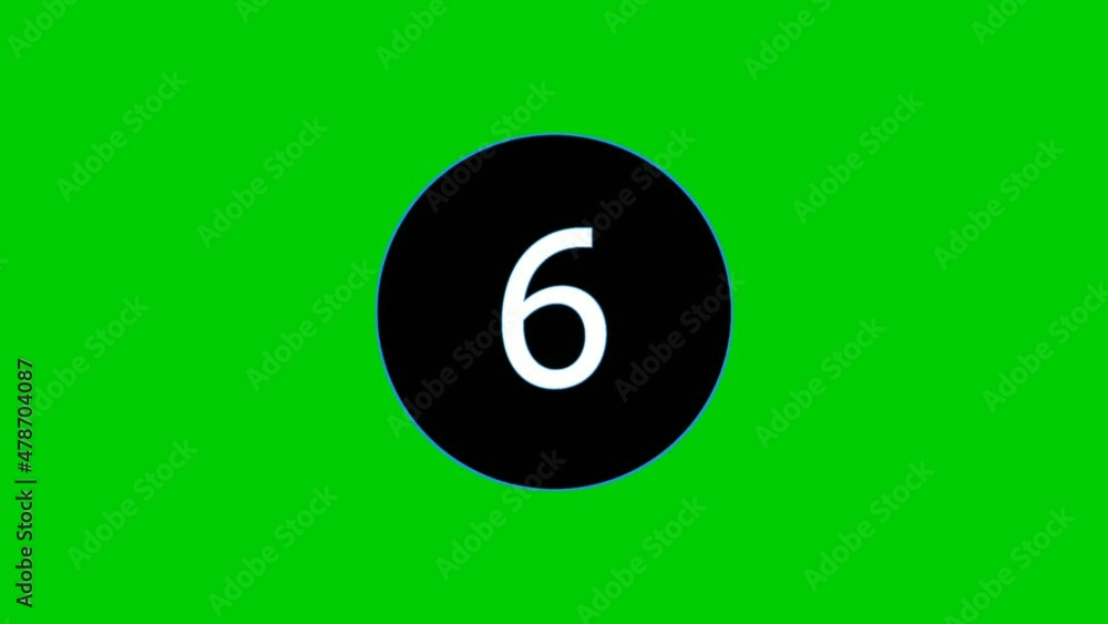 Countdown cartoon animation number Ten 10 to 1 one on green screen background.4K video timer or second concept Countdown cartoon animation number Ten 10 to 1 one on green screen background.4K video timer or second concept