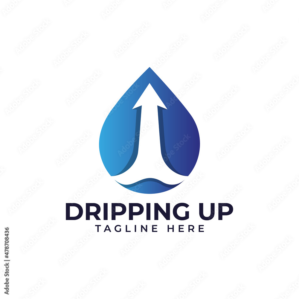 dripping up logo design vector template drip up dripping up logo design vector template drip up