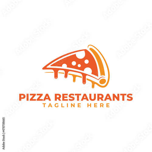 pizza restaurants logo design vector template