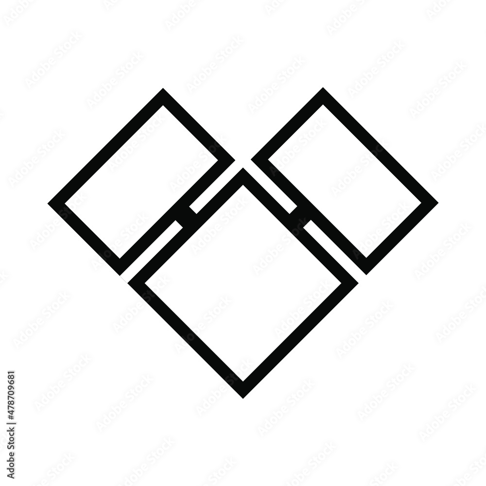 Modern abstract heart icon vector illustration isolated on white background. EPS 10 Modern abstract heart icon vector illustration isolated on white background. EPS 10
