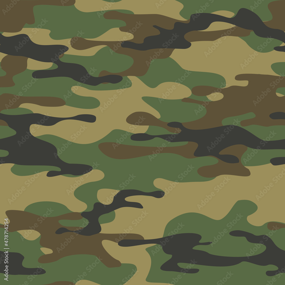 Fototapeta premium Seamless pattern camouflage military. Modern camo. Print on fabric and textiles. Vector illustration