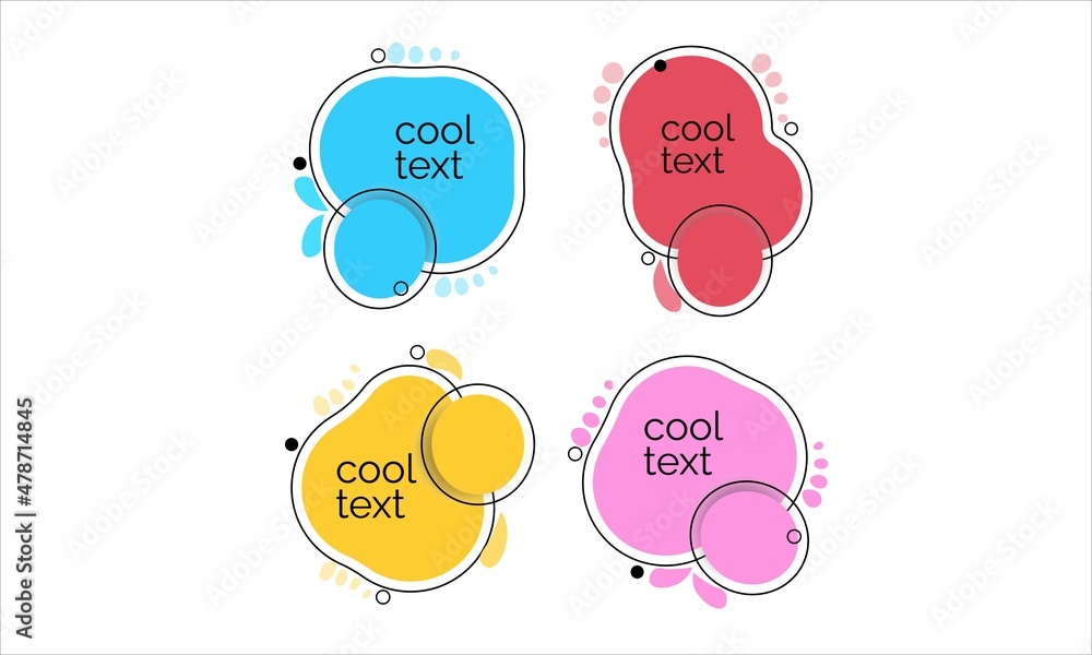 Set of abstract modern graphic elements. Dynamic colored shapes and lines. Abstract gradient banners with flowing fluid shapes. Template for logo design, flyer or presentation. Vector. Set of abstract modern graphic elements. Dynamic colored shapes and lines. Abstract gradient banners with flowing fluid shapes. Template for logo design, flyer or presentation. Vector.