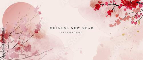 Fotografia Chinese new year watercolor background vector