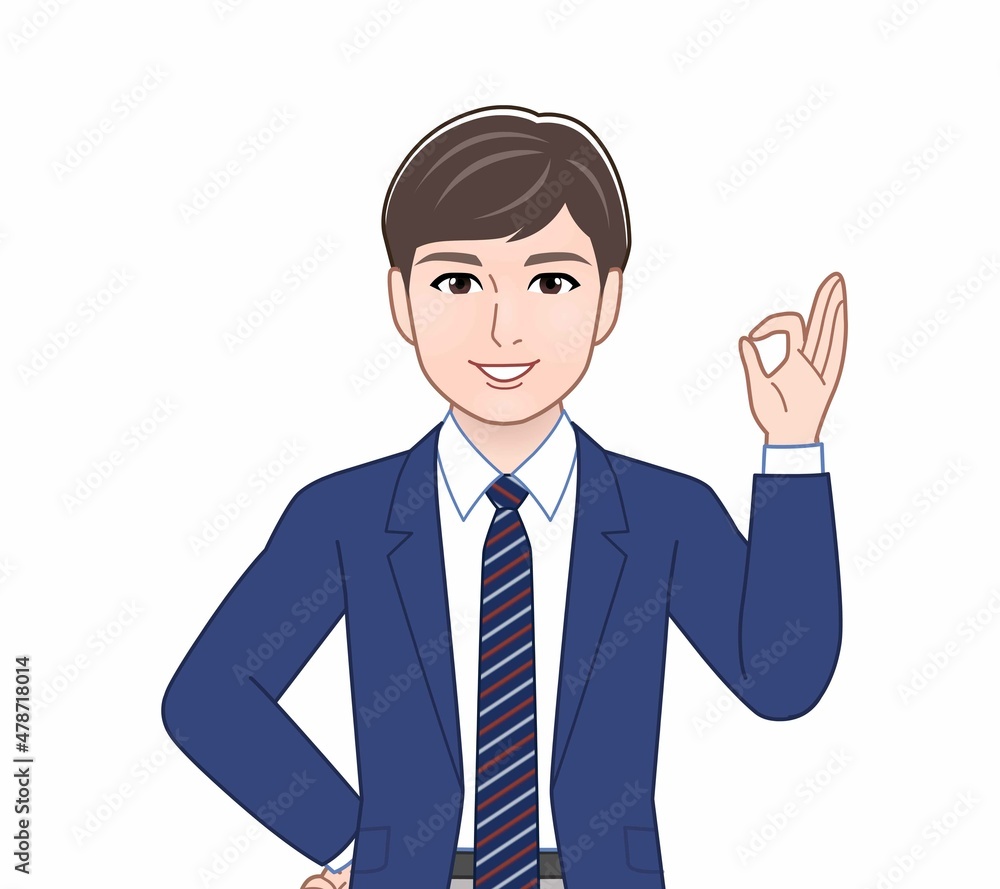 青いスーツの男性 青いスーツの男性