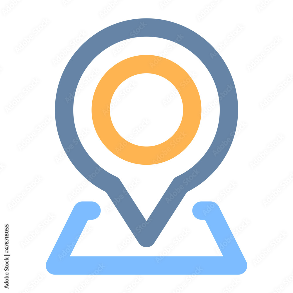 location colored line icon