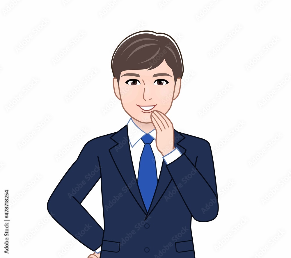 青いスーツの男性 青いスーツの男性