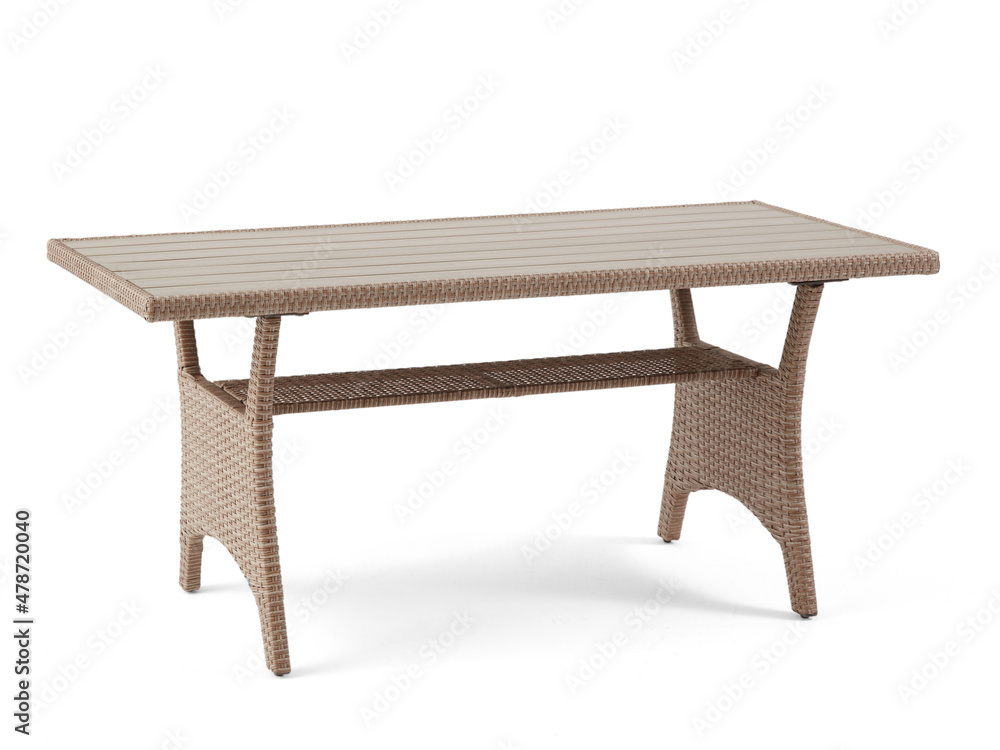 Outdoor table on white background Outdoor table on white background