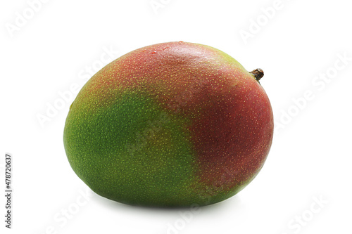 whole mango isolated on a white background