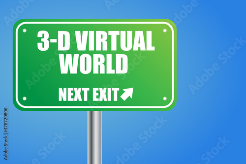 3D virtual world signage