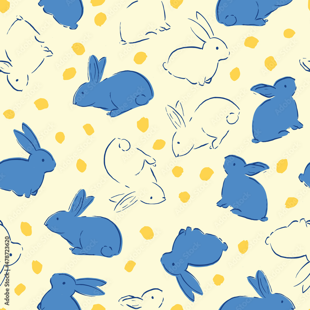 Easter Bunny Seamless Pattern Easter Bunny Seamless Pattern