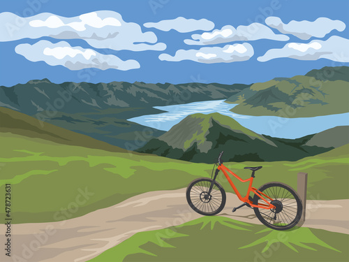 Mountain bike in the mountains