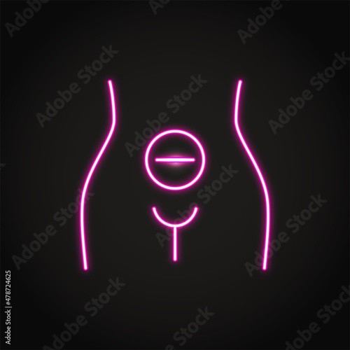 Neon infertility or child free icon in line style