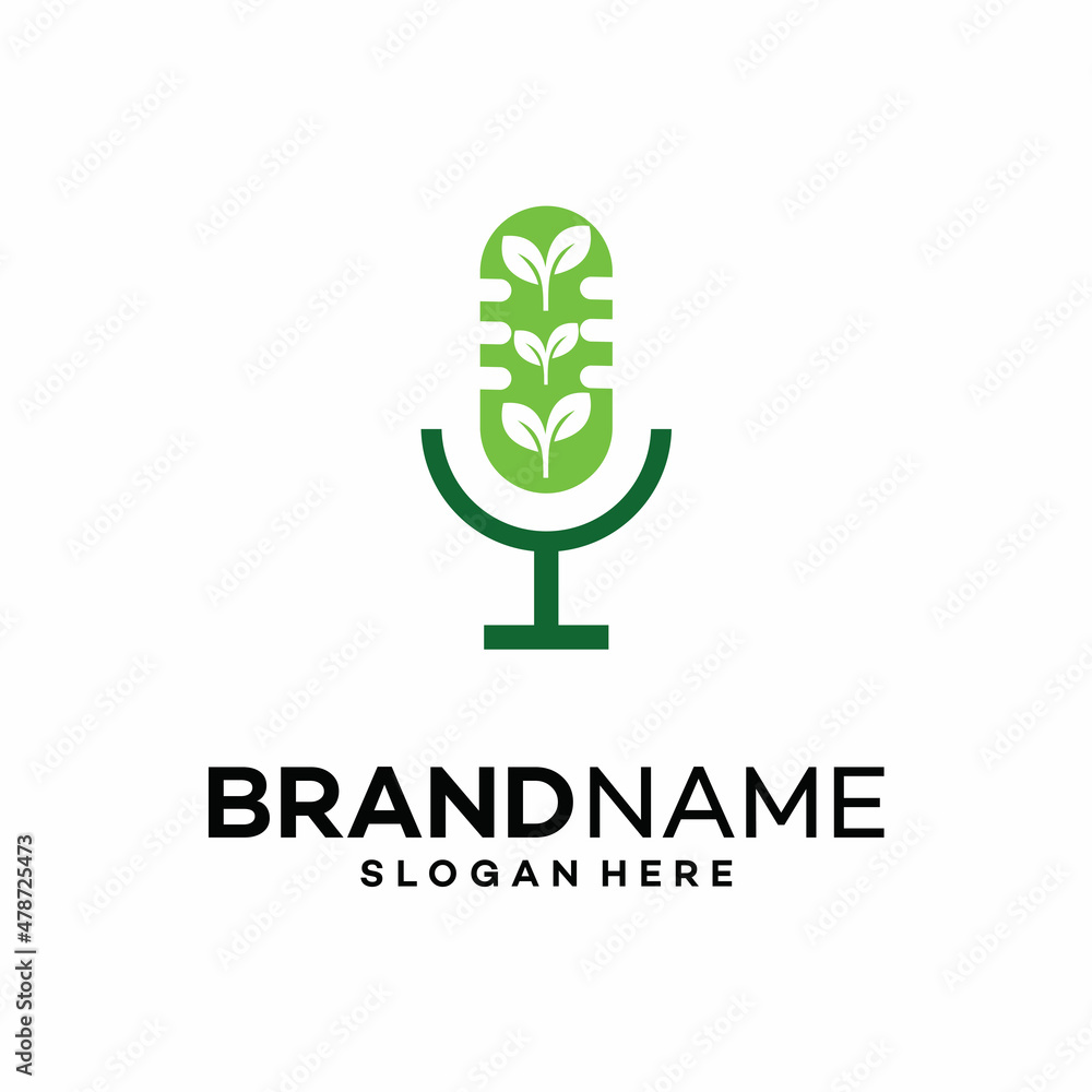 podcast logo design vector template illustration podcast logo design vector template illustration