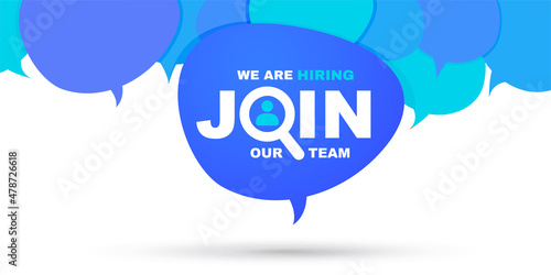 We are hiring, join our team illustration photo