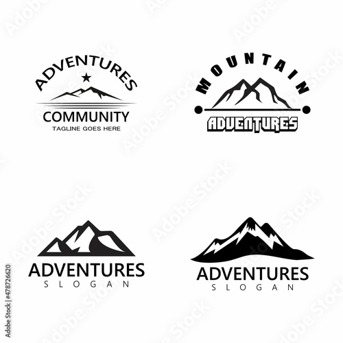 Mountain icon Logo Template Vector illustration design