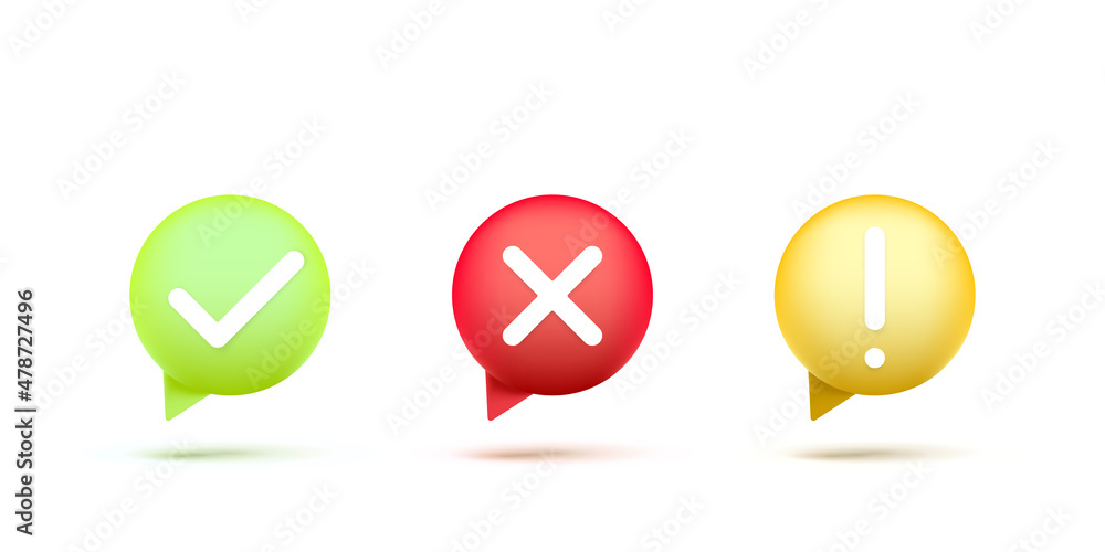 Yes, No, Exclamation sign buttons Yes, No, Exclamation sign buttons