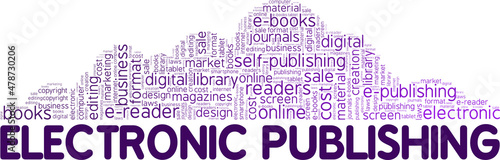 Electronic Publishing conceptual vector illustration word cloud isolated on white background.