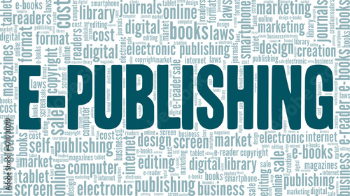 Electronic Publishing conceptual vector illustration word cloud isolated on white background.