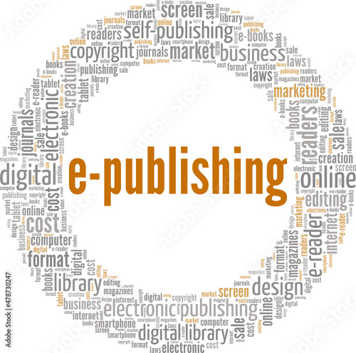Electronic Publishing conceptual vector illustration word cloud isolated on white background.