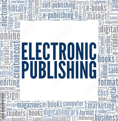 Electronic Publishing conceptual vector illustration word cloud isolated on white background.
