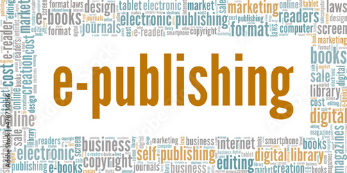 Electronic Publishing conceptual vector illustration word cloud isolated on white background.
