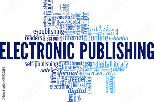 Electronic Publishing conceptual vector illustration word cloud isolated on white background.