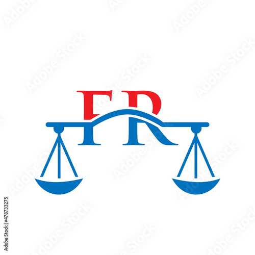 Law Firm Letter FR Logo Design. Lawyer, Justice, Law Attorney, Legal, Lawyer Service, Law Office, Scale, Law firm, Attorney Corporate Business FR Initial Letter Logo Template
