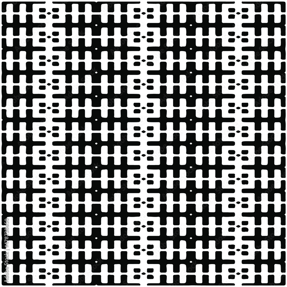 Seamless ethnic pattern color black and white.Can be used in fabric design for clothes, accessories; decorative paper, wrapping, background, wallpaper, Vector illustration. Seamless ethnic pattern color black and white.Can be used in fabric design for clothes, accessories; decorative paper, wrapping, background, wallpaper, Vector illustration.