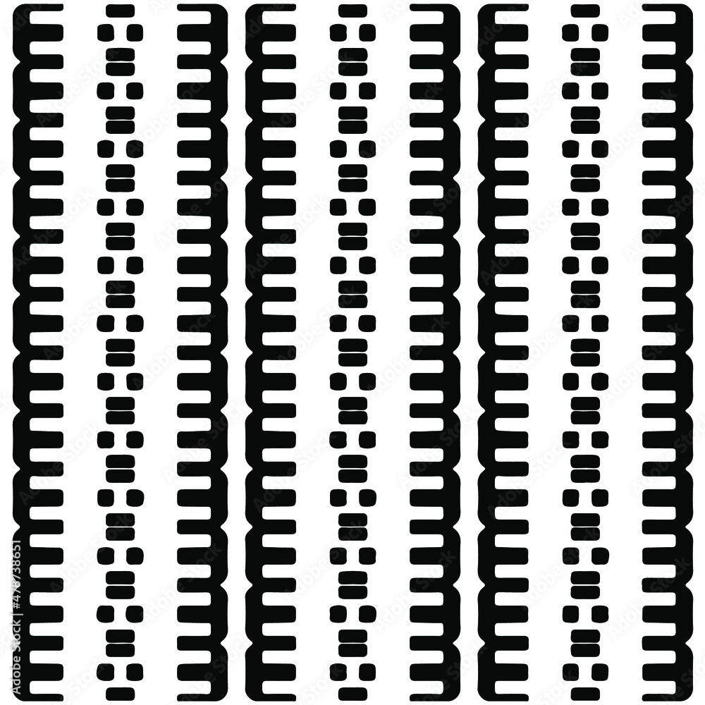 Seamless ethnic pattern color black and white.Can be used in fabric design for clothes, accessories; decorative paper, wrapping, background, wallpaper, Vector illustration. Seamless ethnic pattern color black and white.Can be used in fabric design for clothes, accessories; decorative paper, wrapping, background, wallpaper, Vector illustration.
