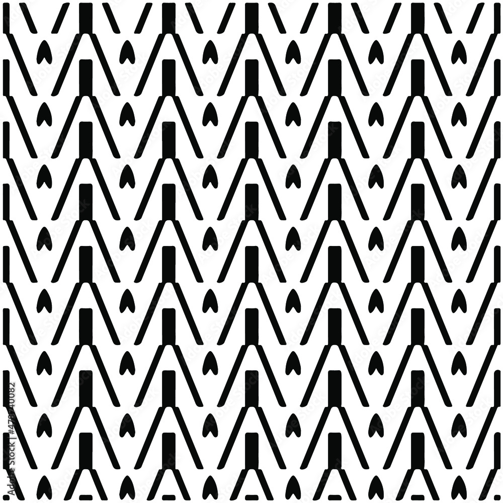 Seamless ethnic pattern color black and white.Can be used in fabric design for clothes, accessories; decorative paper, wrapping, background, wallpaper, Vector illustration. Seamless ethnic pattern color black and white.Can be used in fabric design for clothes, accessories; decorative paper, wrapping, background, wallpaper, Vector illustration.