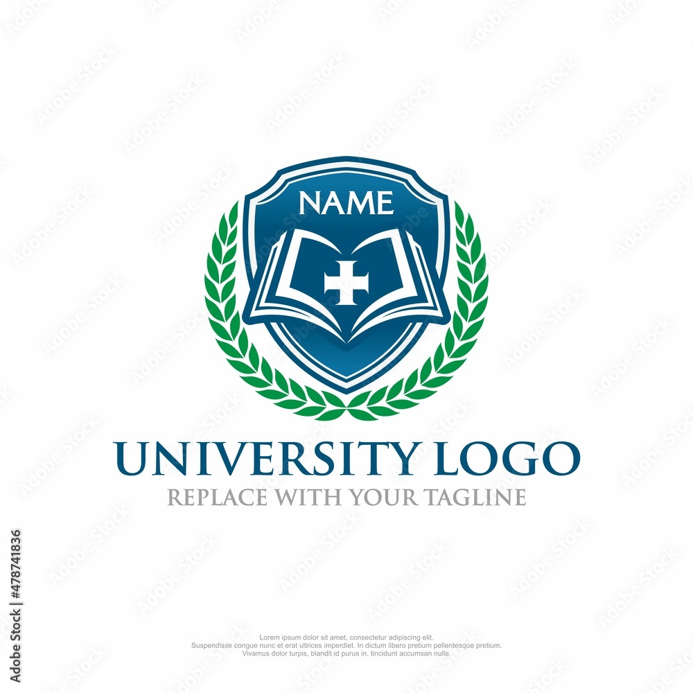 University or educational logo in a classic style University or educational logo in a classic style