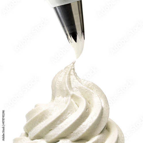 Принти на полотні Whipped chocolate cream Whipped vanilla buttercream with icing, frosting or piping bag
