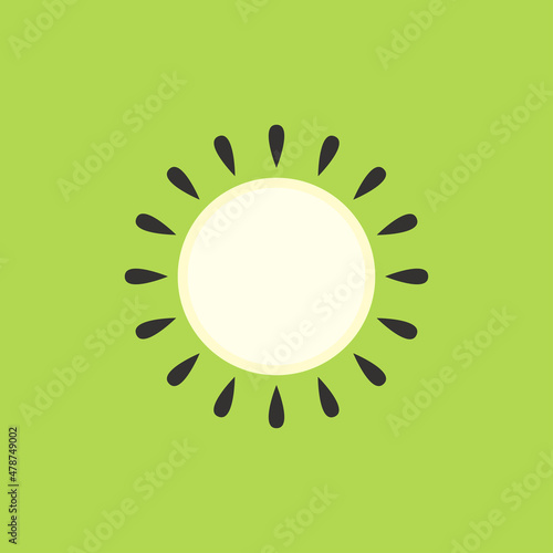 Kiwi cartoon vector. symbol. logo design. free space for text. copy space.
