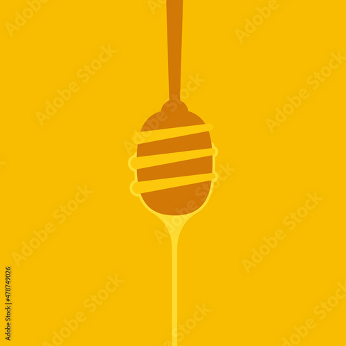 Honey dripper symbol vector. logo design.