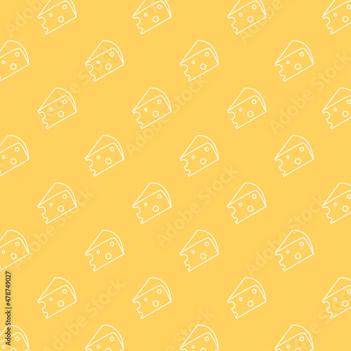 Cheese pattern vector. Cheese symbol. wallpaper. free space for text. copy space.