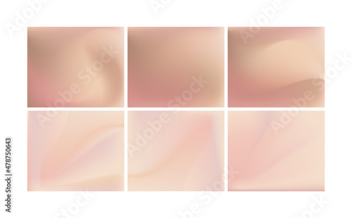 Set of beige gradient vector backgrounds.