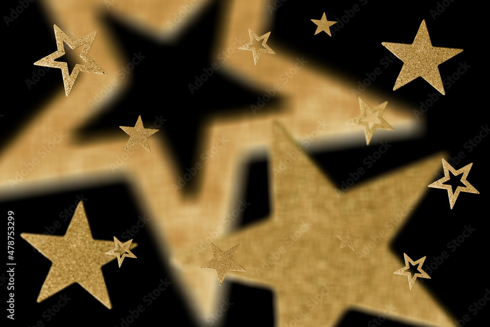Christmas Stars Background in different Colours.