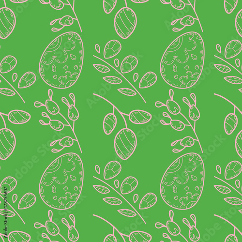 Easter vector pattern
 eggs and.
A type of pattern and decoration for the backrest for textiles, covers and packaging.
