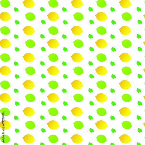 seamless pattern with limes and lemons