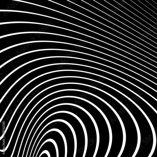 Wallpaper Mural Abstract background with wavy lines. Black and white vector pattern. Torontodigital.ca