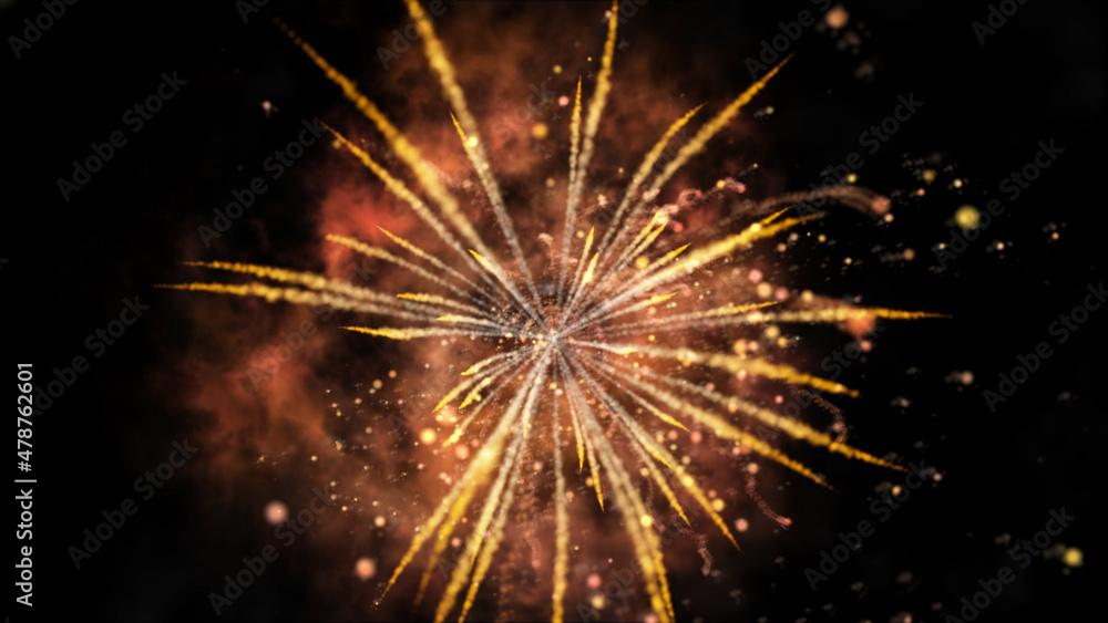 bright fireworks. fireworks background. festive new year design