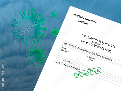 laboratory test result covid 19 omicron variant b.1.1.529 negative